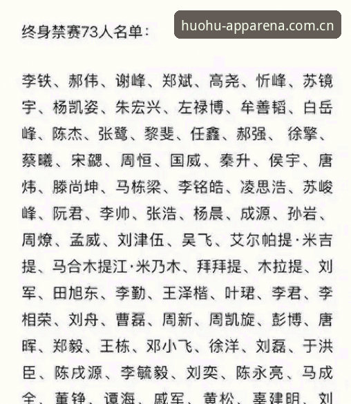 足协第三批禁足名单全面解析：65人受罚背后的中国足球反腐风暴
